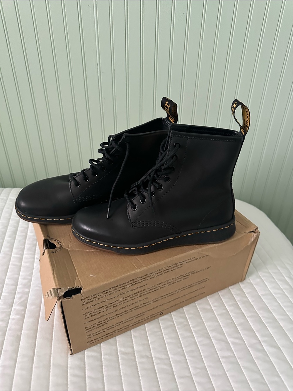 Dr. Martens Newton Black Leather Lace-Up Ankle Boots